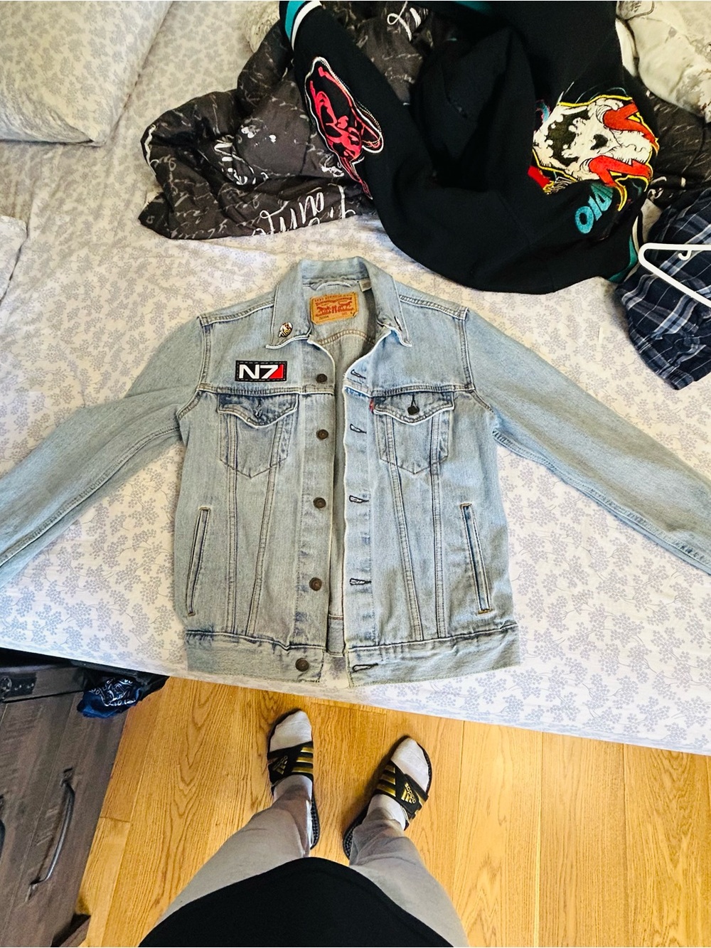 Levi's 80’s Style Light Blue Denim Trucker Jacket with N7 Patch